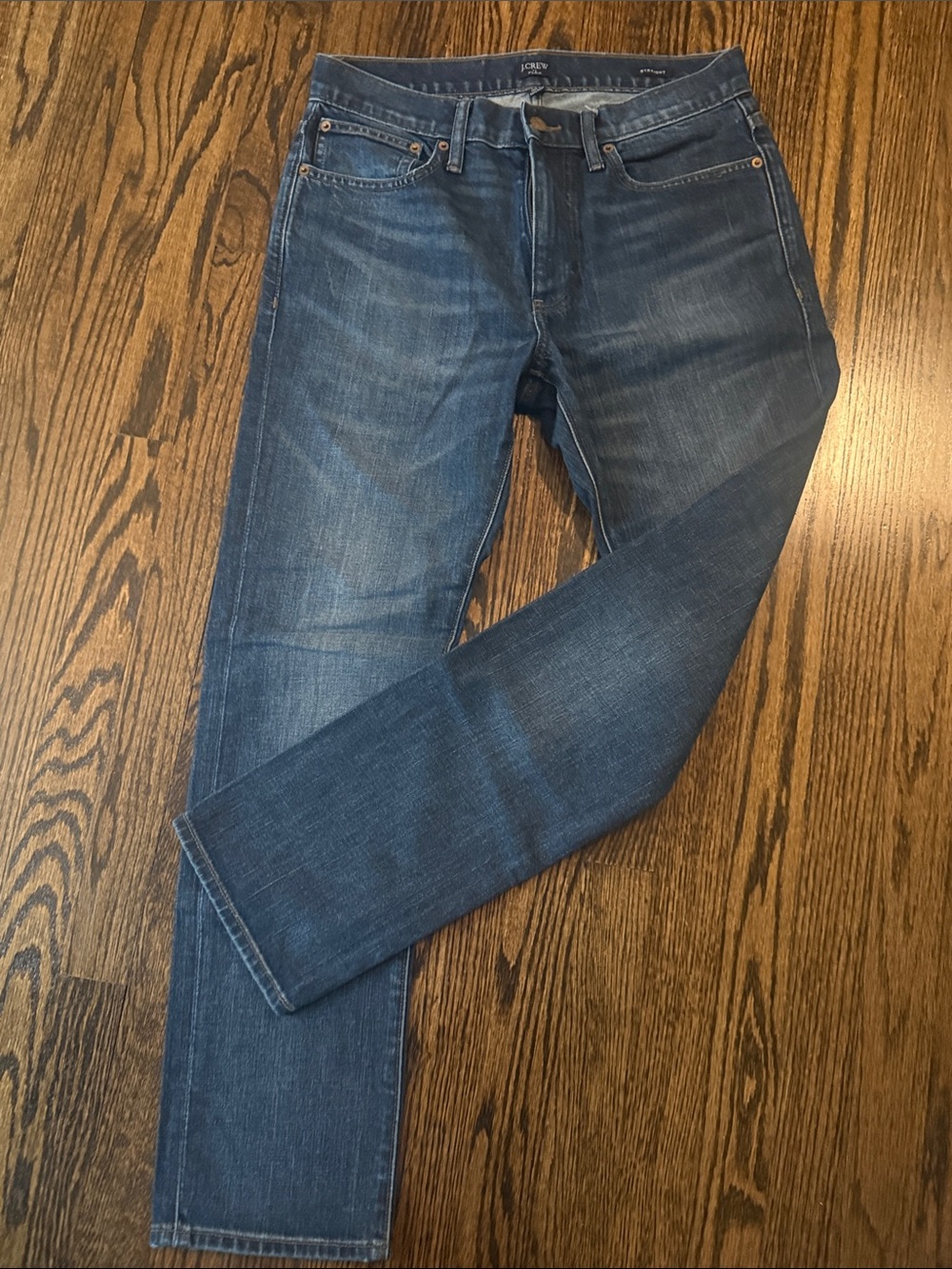 J. Crew Men’s Slim Straight Jeans in Medium Dark Blue Wash 30W x 30L